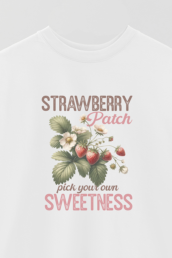 REMERA OVER ESTAMPADA HARVEST STRAWBERRY