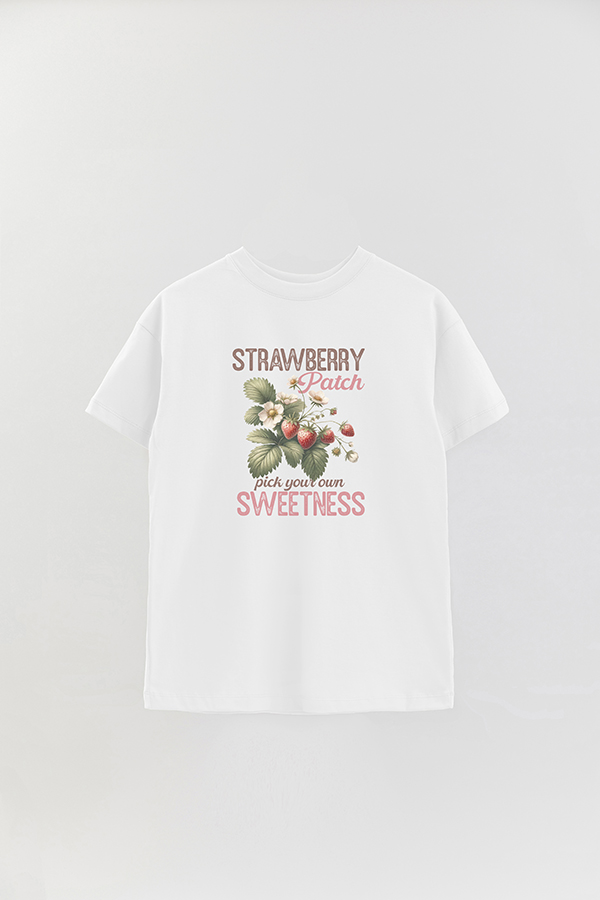 REMERA OVER ESTAMPADA HARVEST STRAWBERRY
