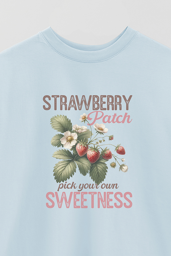 REMERA OVER ESTAMPADA HARVEST STRAWBERRY