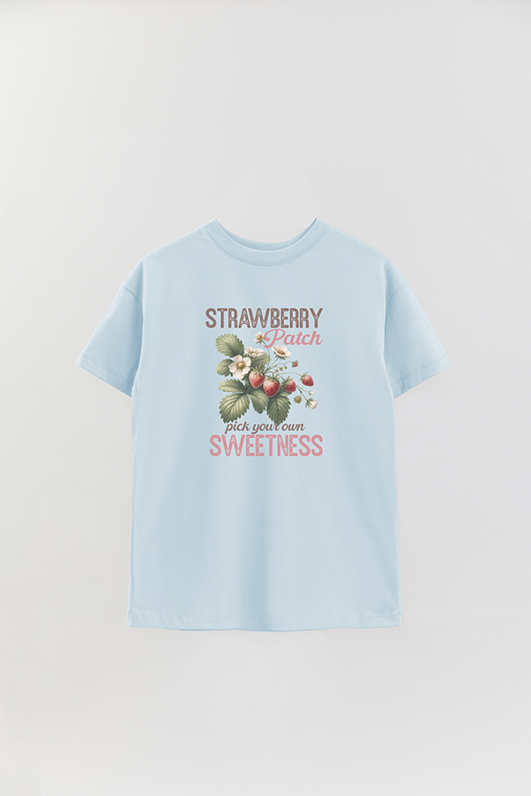 REMERA OVER ESTAMPADA HARVEST STRAWBERRY