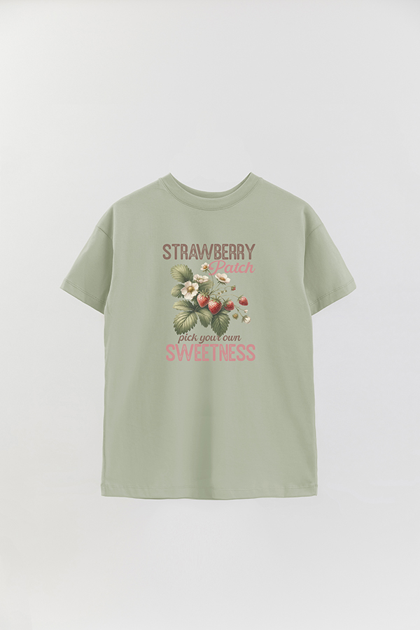 REMERA OVER ESTAMPADA HARVEST STRAWBERRY