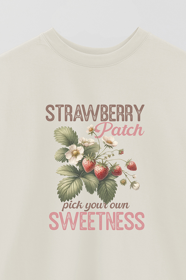 REMERA OVER ESTAMPADA HARVEST STRAWBERRY