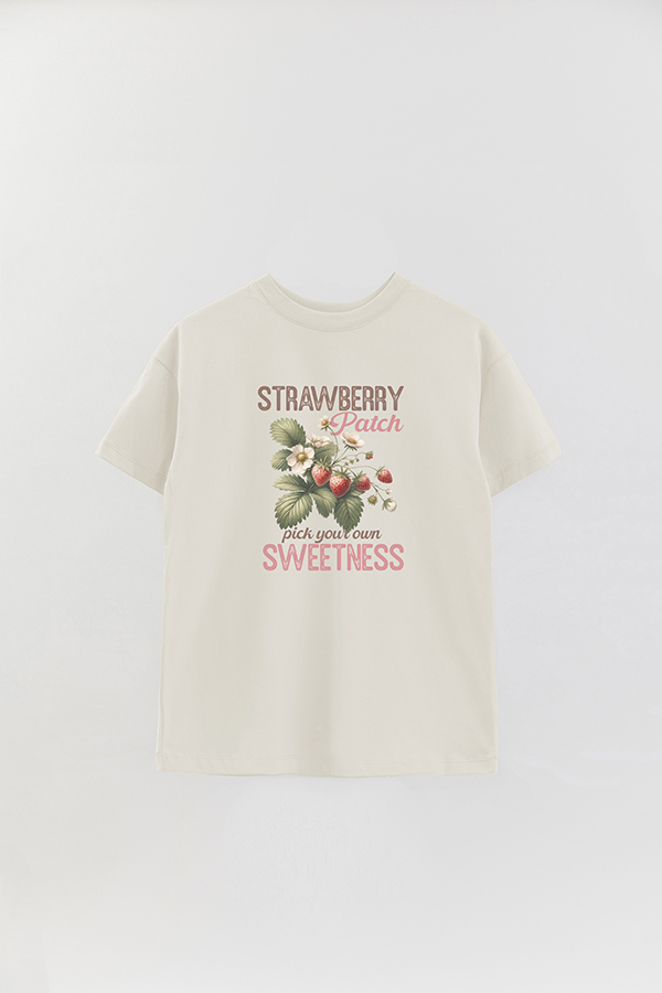 REMERA OVER ESTAMPADA HARVEST STRAWBERRY