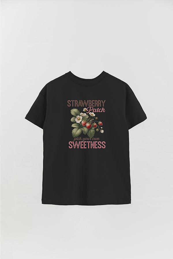 REMERA OVER ESTAMPADA HARVEST STRAWBERRY