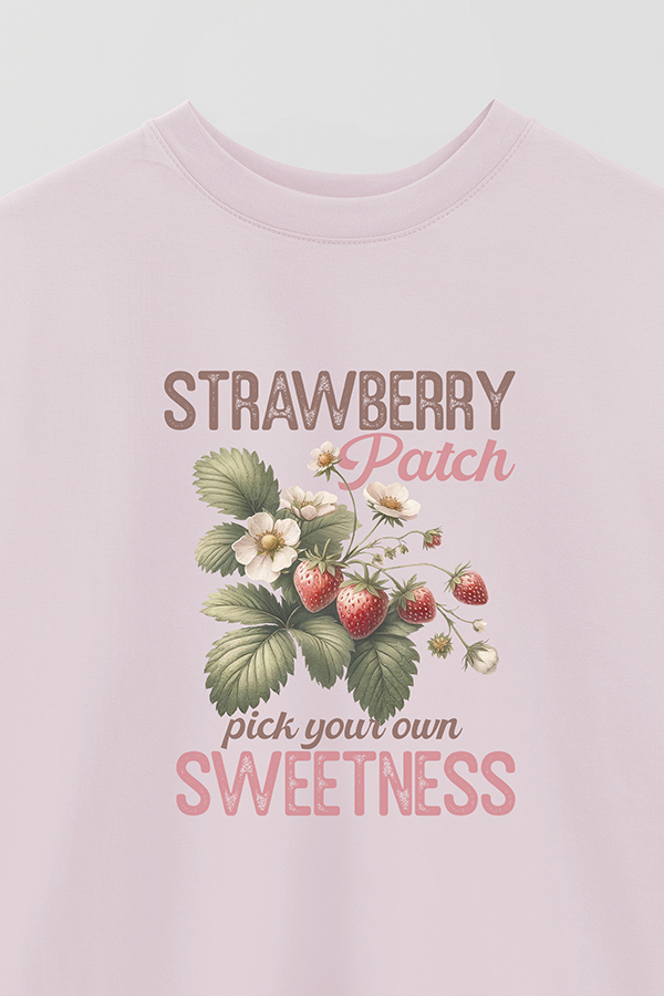 REMERA OVER ESTAMPADA HARVEST STRAWBERRY