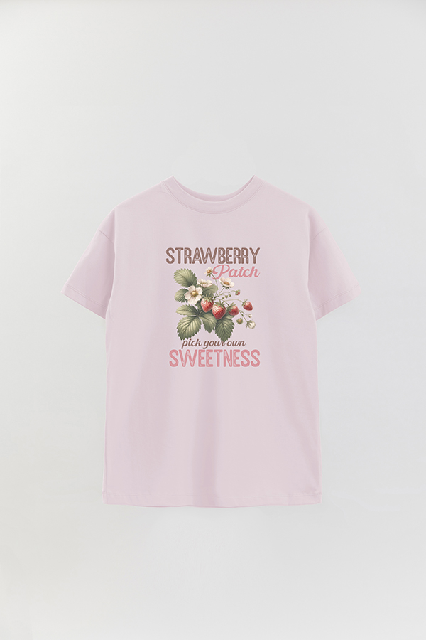 REMERA OVER ESTAMPADA HARVEST STRAWBERRY