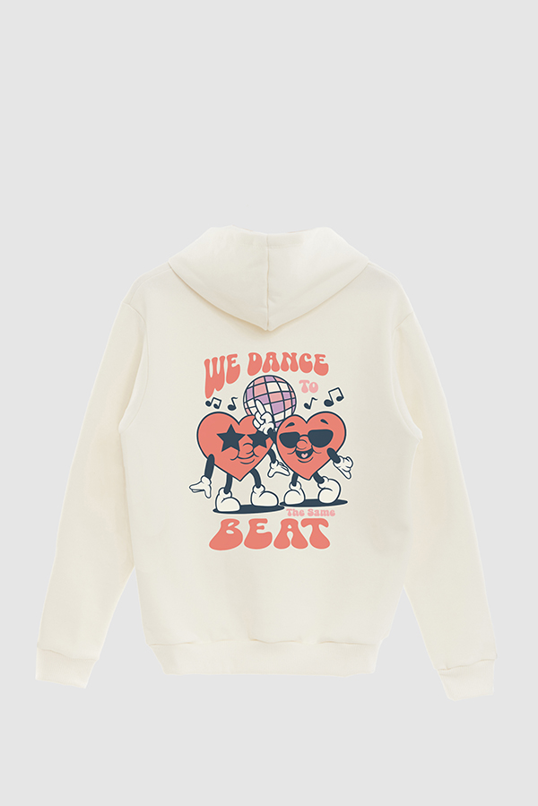 HOODIE ESTAMPADO CARTOON ILLUSTRATION WE DANCE THE SAME BEAT