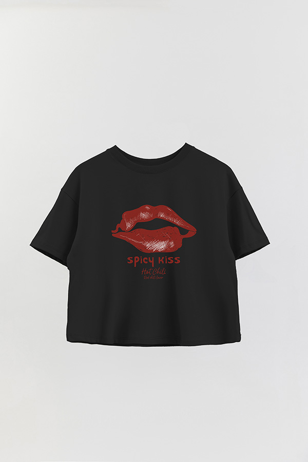 REMERA CROP ESTAMPADA FRSP SPICY KISS