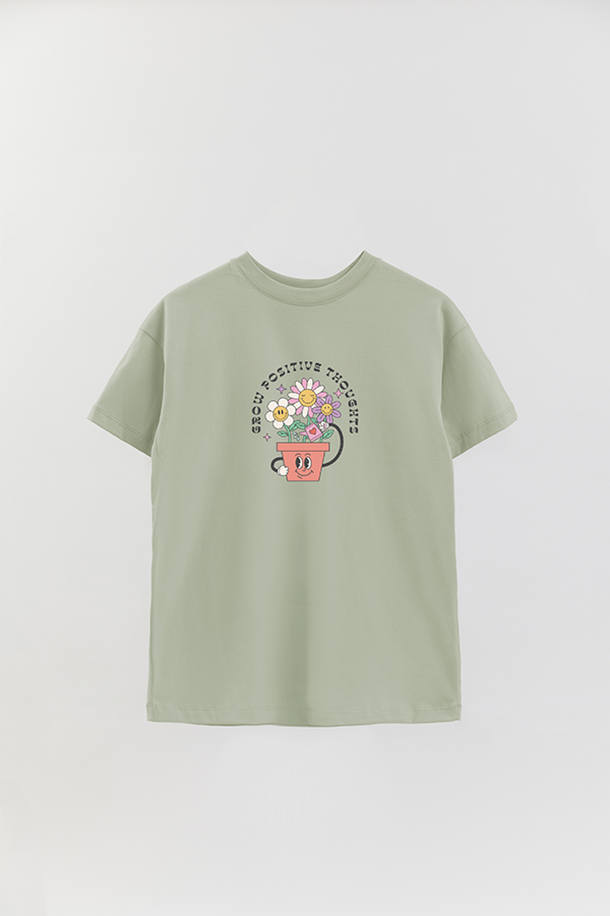 REMERA OVER ESTAMPADA RT2 GROW POSITIVE THOUGHTS