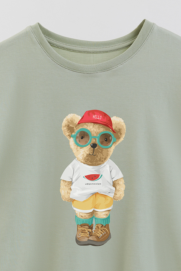 REMERA GB OVERSIZE TEDDY WATERMELON