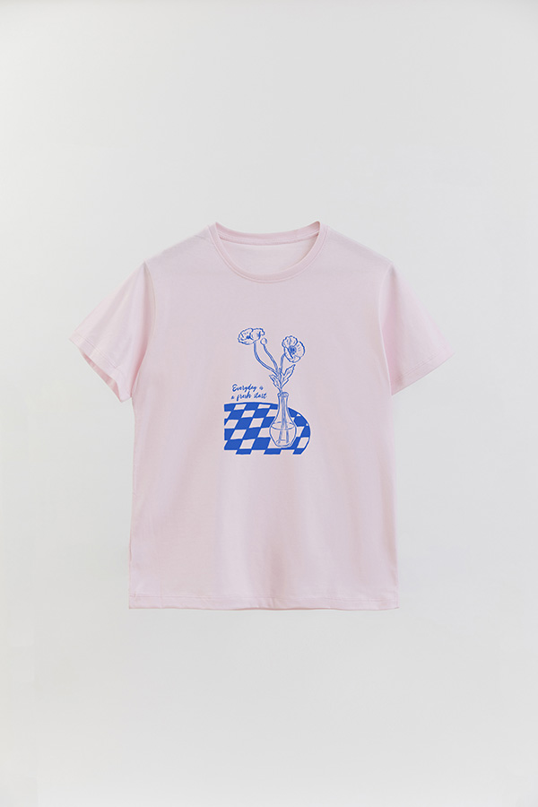 REMERA BASICA ESTAMPADA HD FRESH START