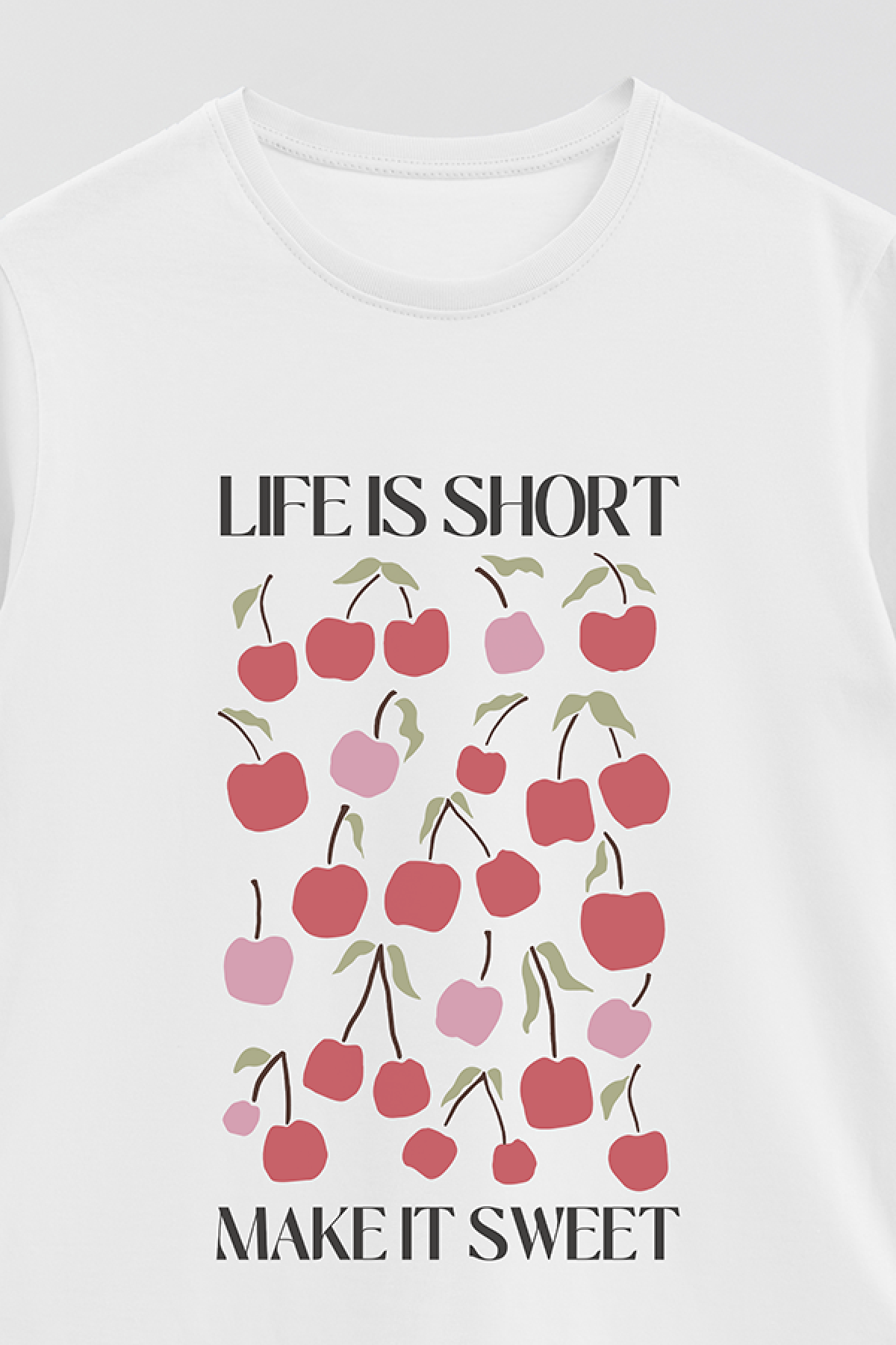 REMERA BASICA ESTAMPADA BO2 LIFE IS SHORT