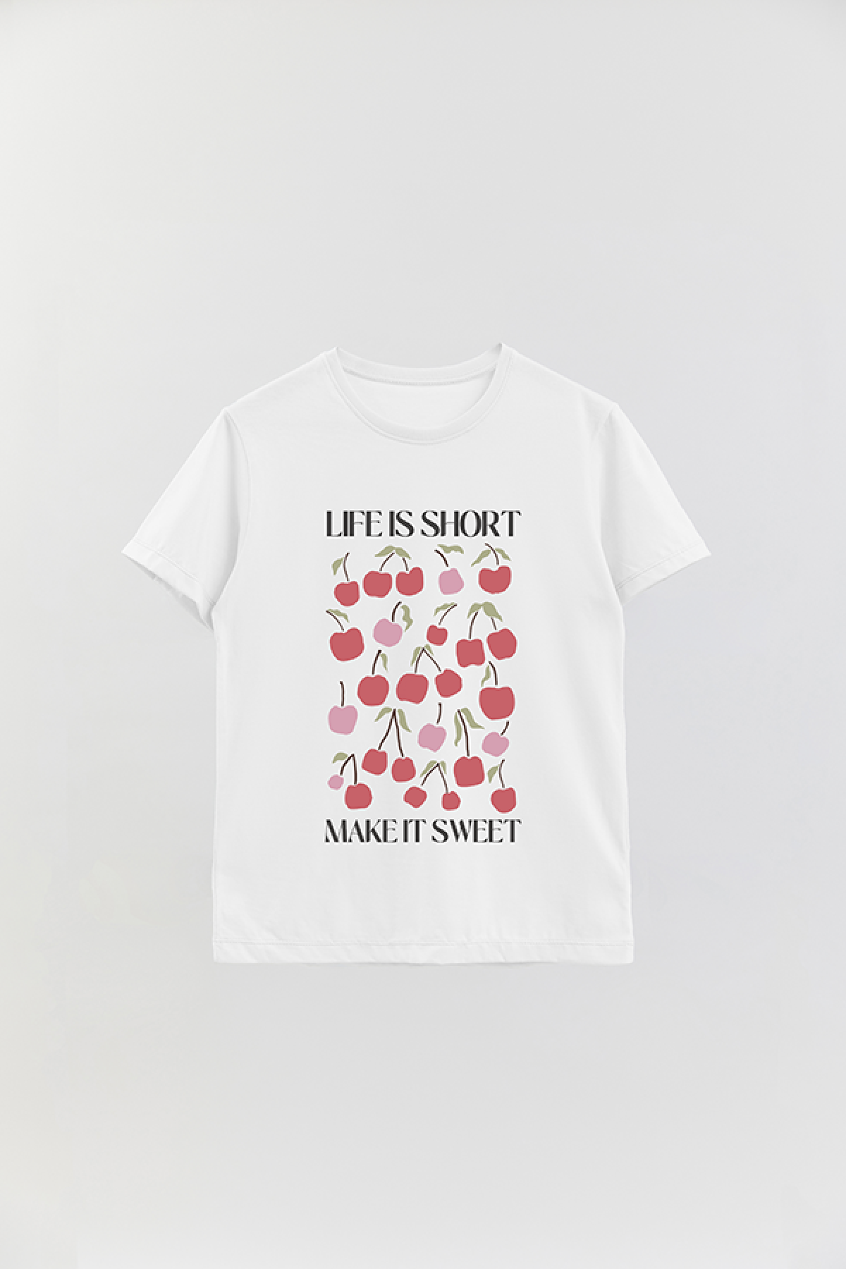 REMERA BASICA ESTAMPADA BO2 LIFE IS SHORT