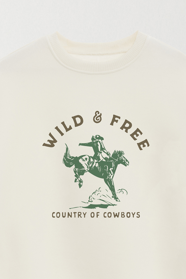 BUZO CREWNECK ESTAMPADO WESTERN COUNTRY