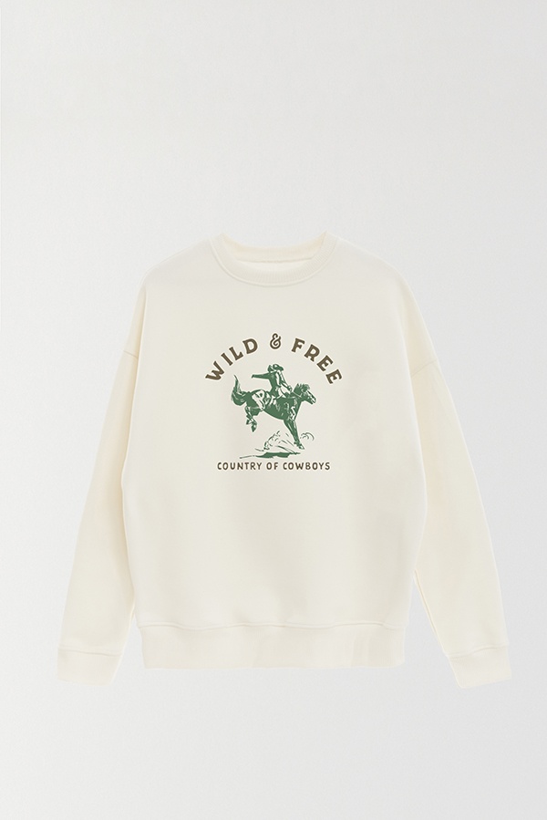 BUZO CREWNECK ESTAMPADO WESTERN COUNTRY