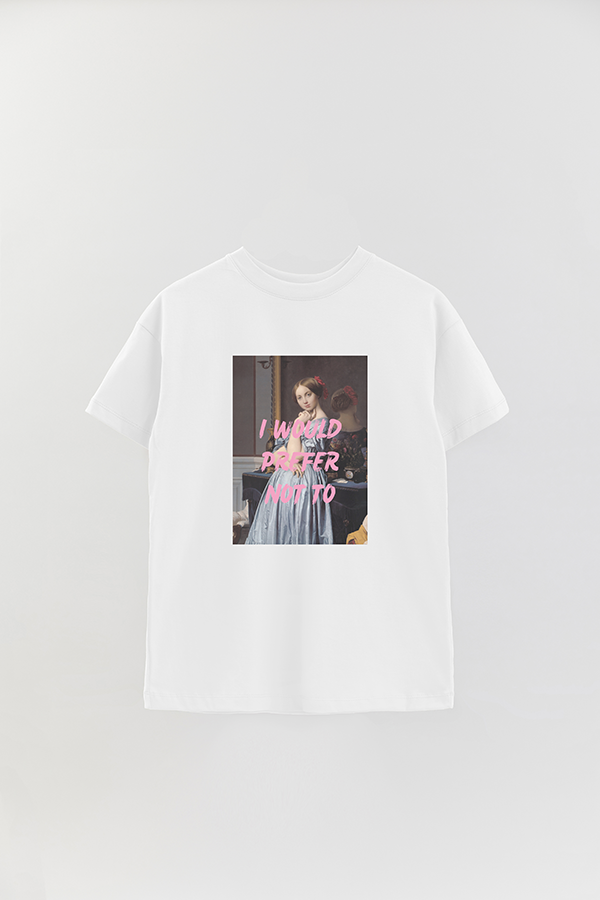 REMERA OVER ESTAMPADA ART COLLECTION 61 I WOULD PREFER NOT TO