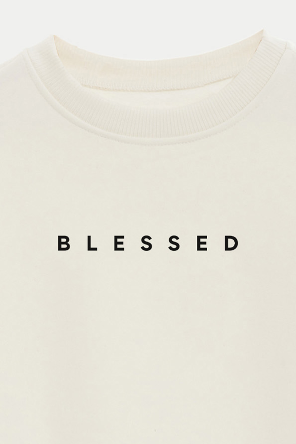 BUZO CROP ESTAMPADO MNM BLESSED