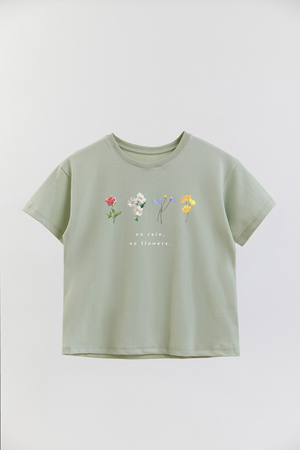 REMERA GIRL OVER NO RAIN NO FLOWER