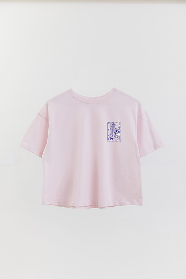 REMERA CROP FB ESTAMPADA ROME
