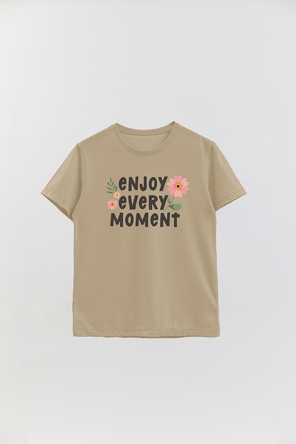 REMERA BASICA ESTAMPADA FLO ENJOY EVERY MOMENT