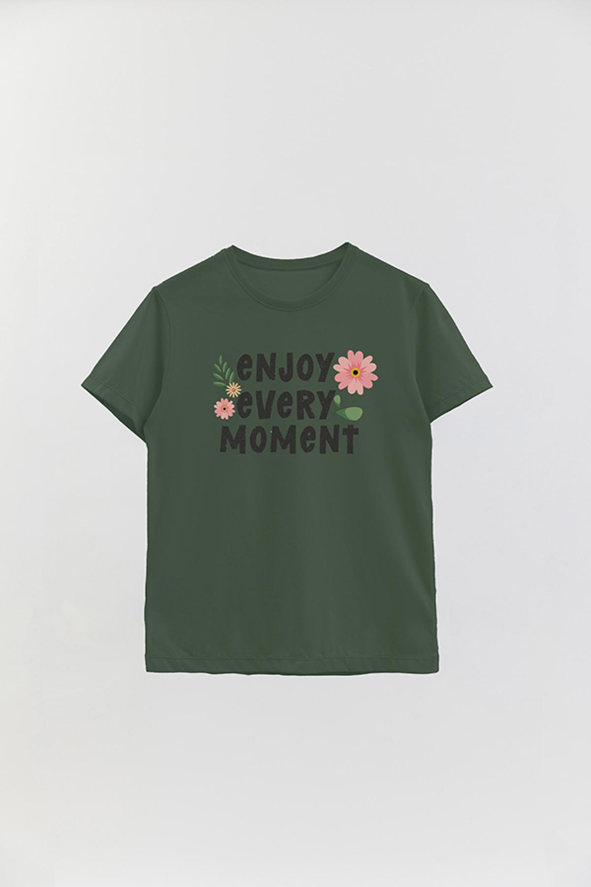 REMERA BASICA ESTAMPADA FLO ENJOY EVERY MOMENT