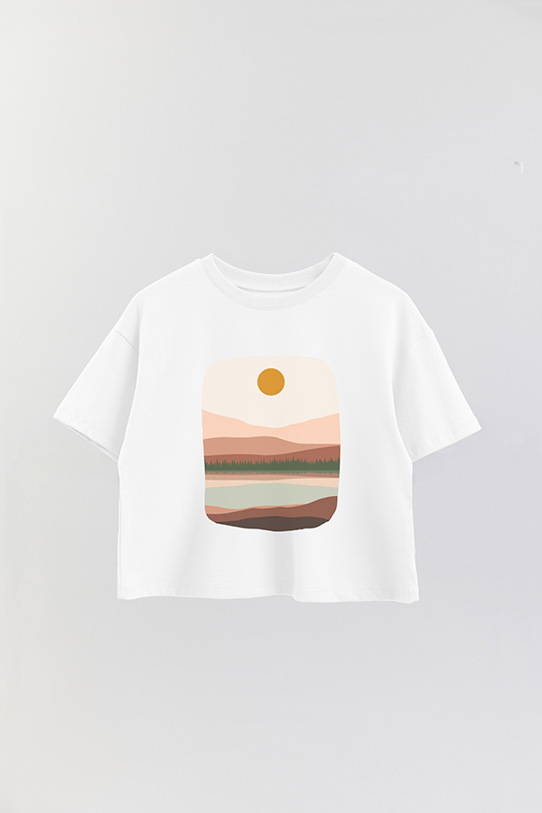 REMERA CROP ESTAMPADA ART 153