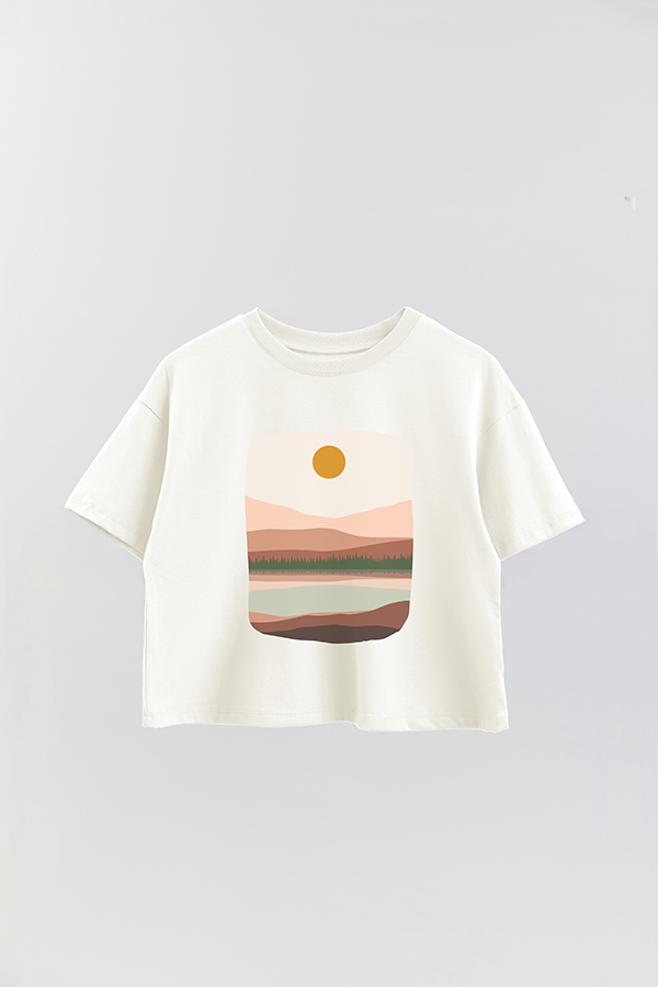 REMERA CROP ESTAMPADA ART 153