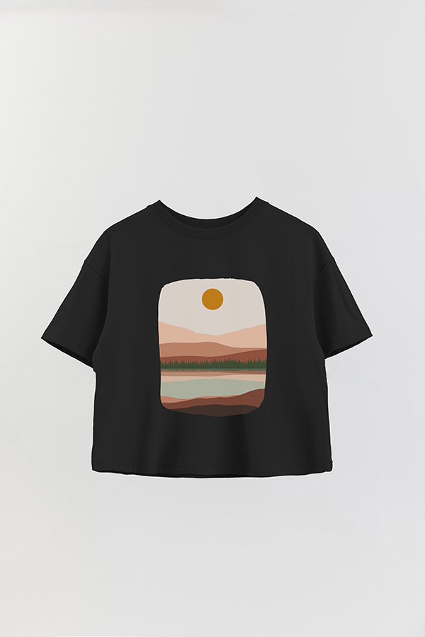 REMERA CROP ESTAMPADA ART 153