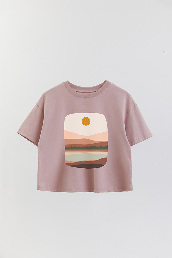 REMERA CROP ESTAMPADA ART 153