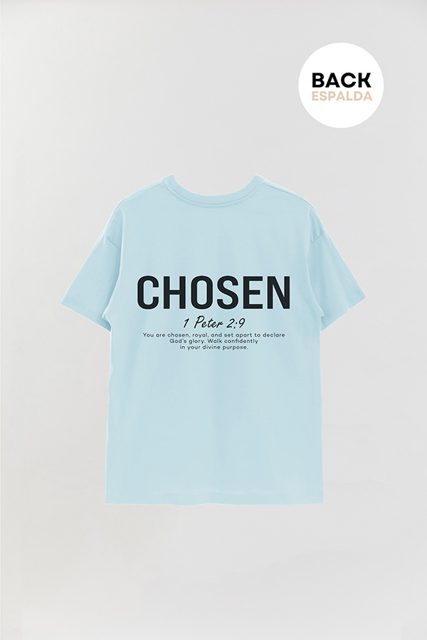 REMERA OVER ESTAMPADA UNISEX ESPALDA CHOSEN
