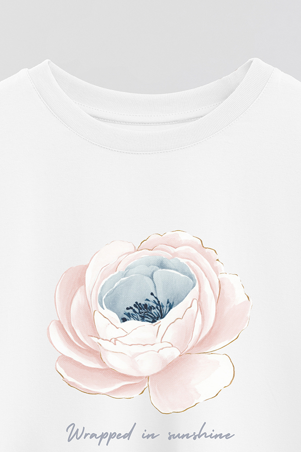 REMERA CROP ESTAMPADA COASTAL WRAPPED IN SUNSHINE