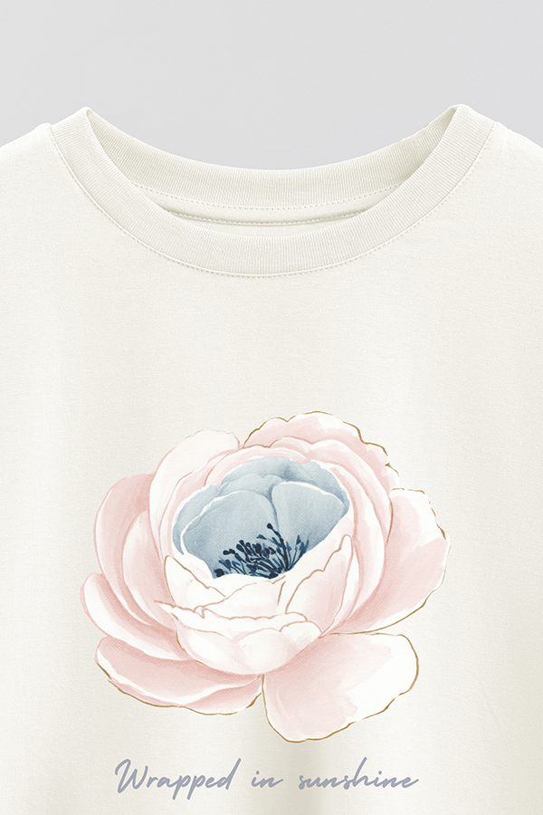 REMERA CROP ESTAMPADA COASTAL WRAPPED IN SUNSHINE