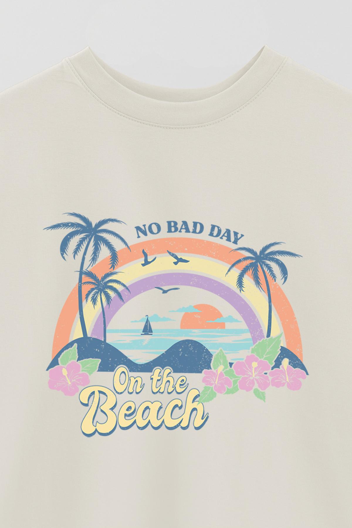 REMERA OVER ESTAMPADA SM2 NO BAD DAY