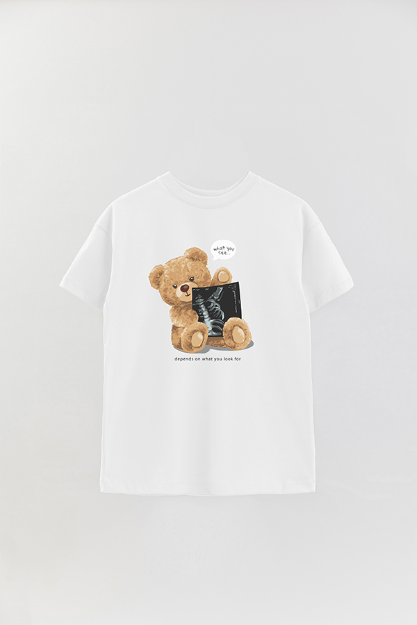 REMERA OVER ESTAMPADA UNISEX TEDDY WHAT YOU SEE