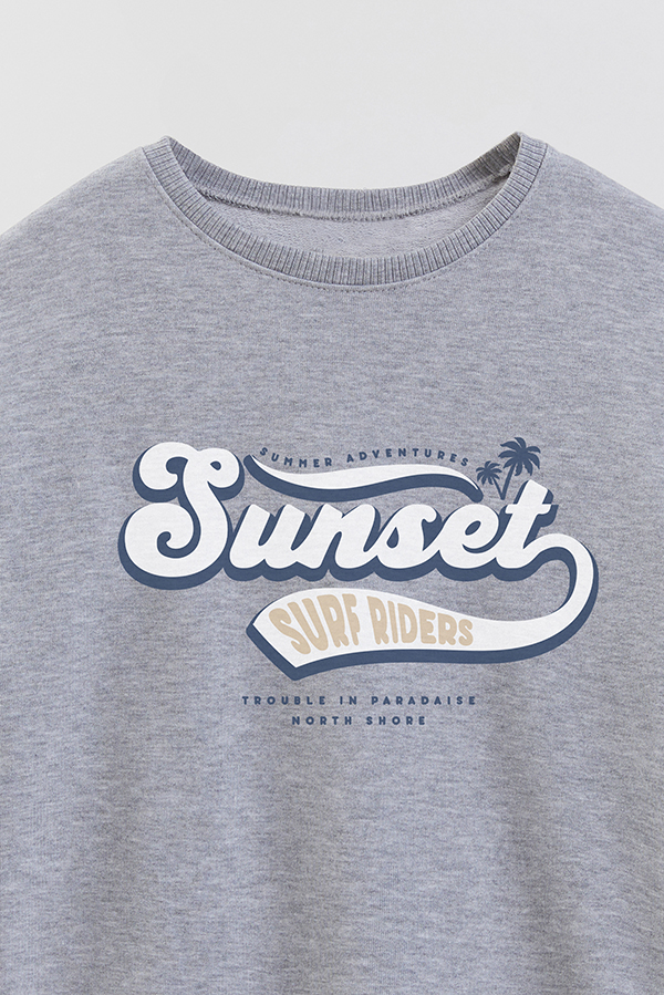 BUZO CREWNECK RUSTICO VARSITY GIRL SUNSET