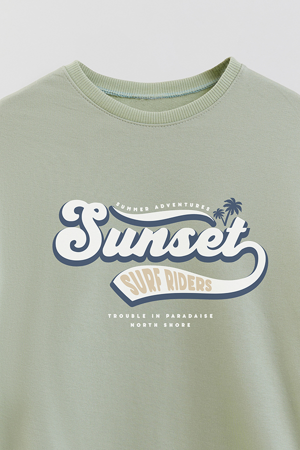 BUZO CREWNECK RUSTICO VARSITY GIRL SUNSET