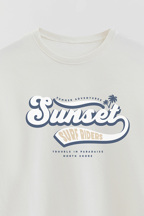 BUZO CREWNECK RUSTICO VARSITY GIRL SUNSET