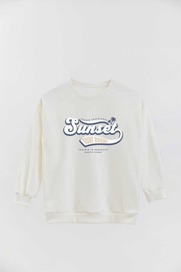 BUZO CREWNECK RUSTICO VARSITY GIRL SUNSET
