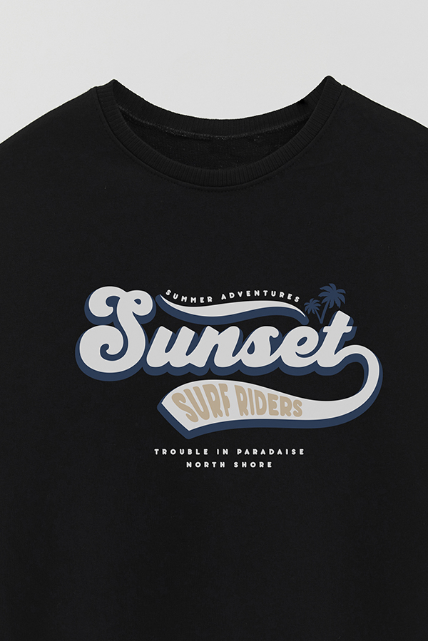 BUZO CREWNECK RUSTICO VARSITY GIRL SUNSET