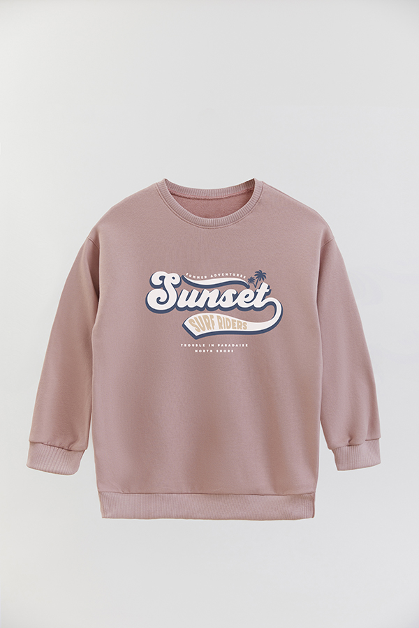 BUZO CREWNECK RUSTICO VARSITY GIRL SUNSET
