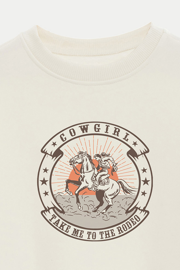 BUZO CROP ESTAMPADO TEXAN TAKE ME TO THE RODEO