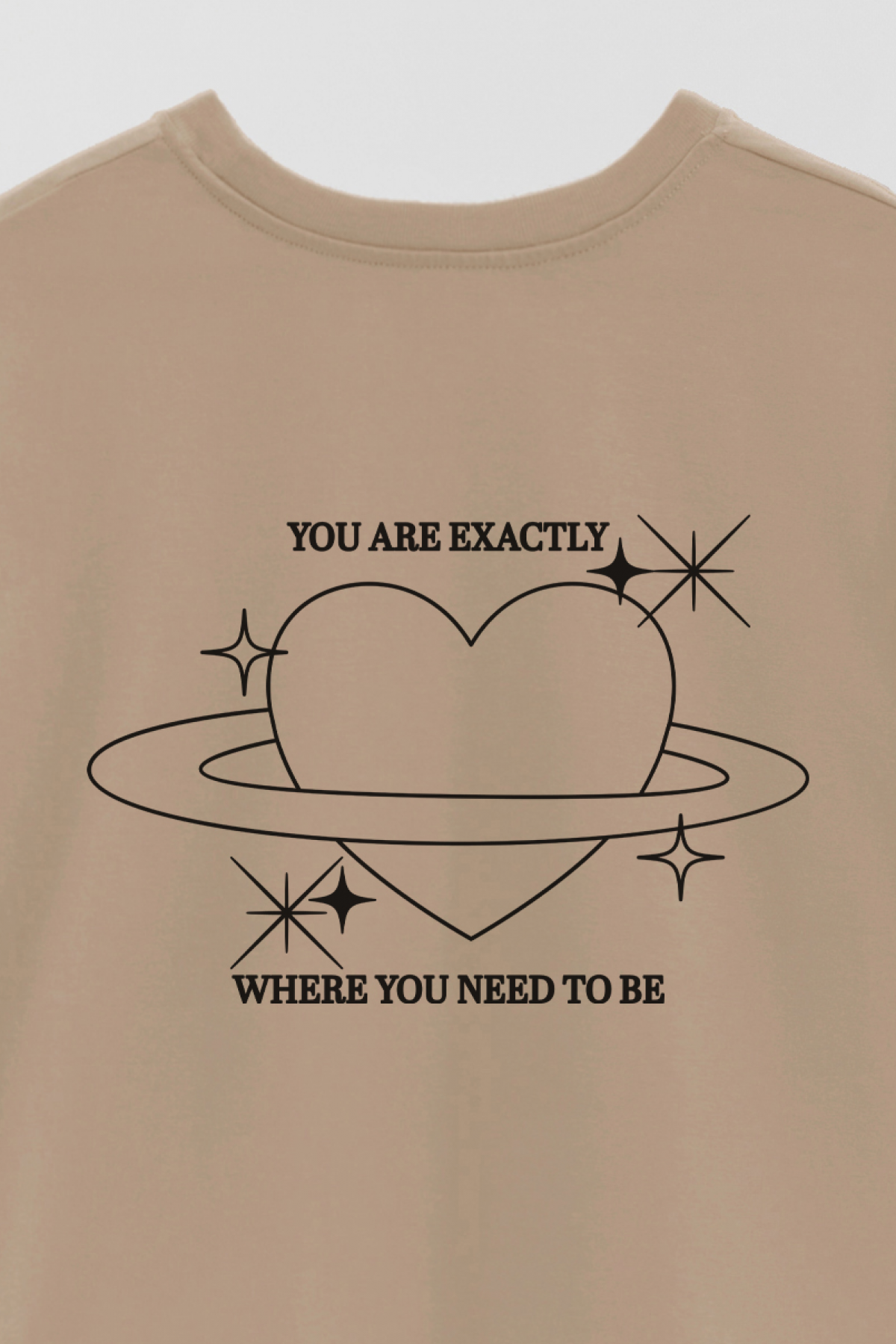 REMERA OVER ESTAMPADA AESTHETIC WHERE YOU NEED TO BE