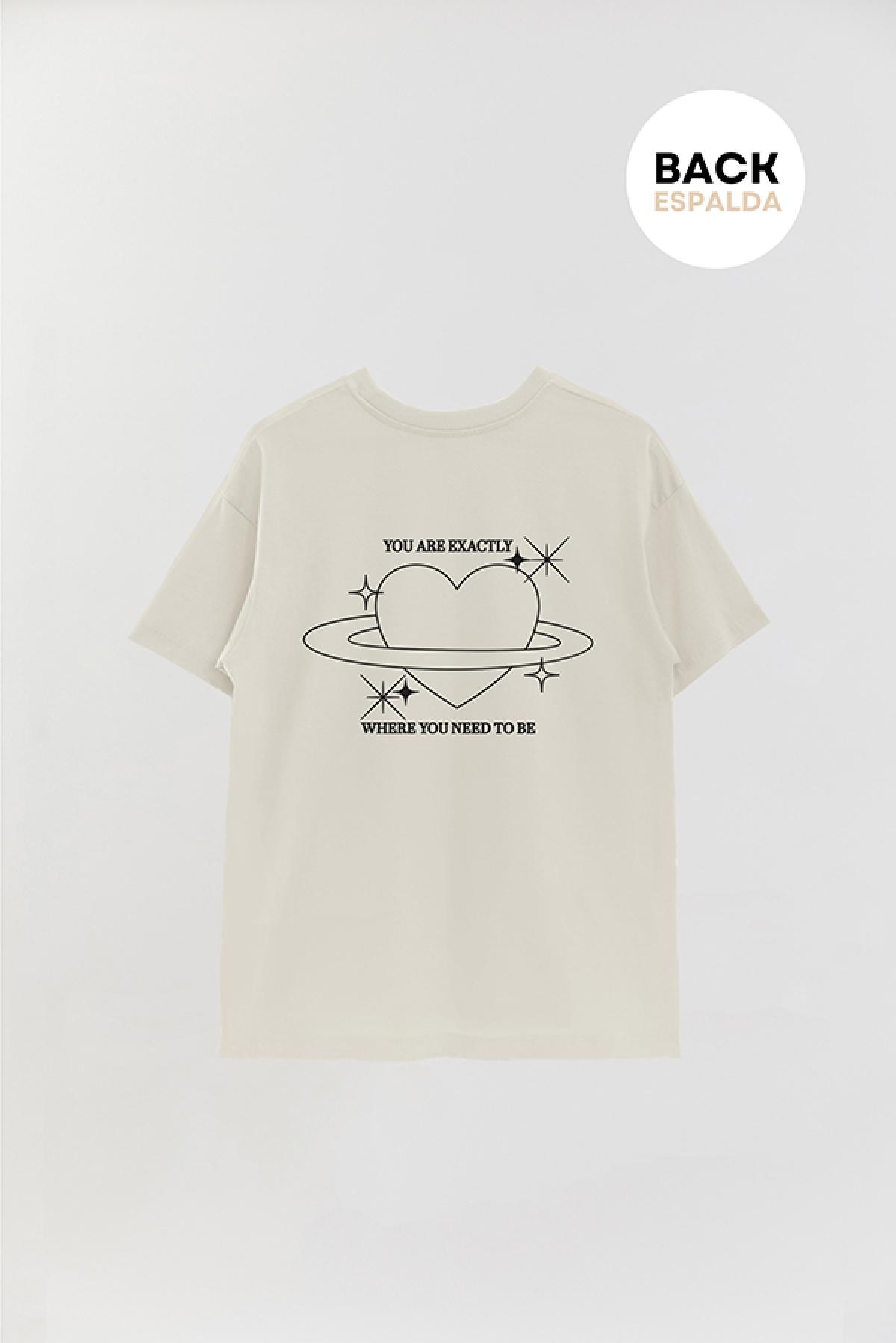 REMERA OVER ESTAMPADA AESTHETIC WHERE YOU NEED TO BE