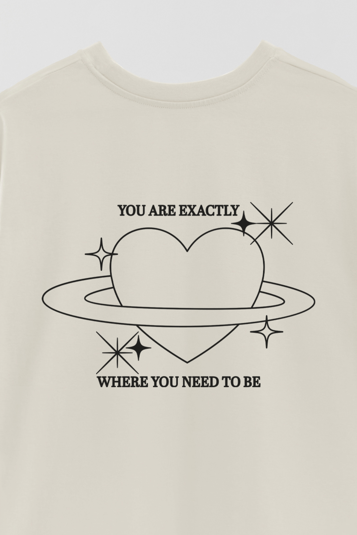 REMERA OVER ESTAMPADA AESTHETIC WHERE YOU NEED TO BE