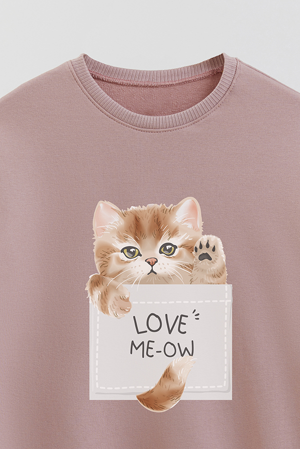 BUZO CREWNECK RUSTICO KITTY DREAMS LOVE