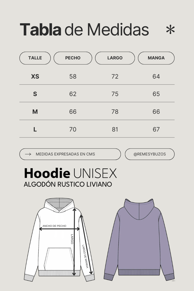 HOODIE LISO SIN BOLSILLO - ULTIMAS UNIDADES