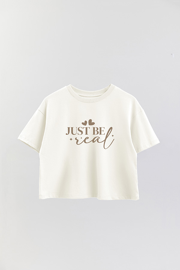 REMERA CROP ESTAMPADA PNK JUST BE REAL