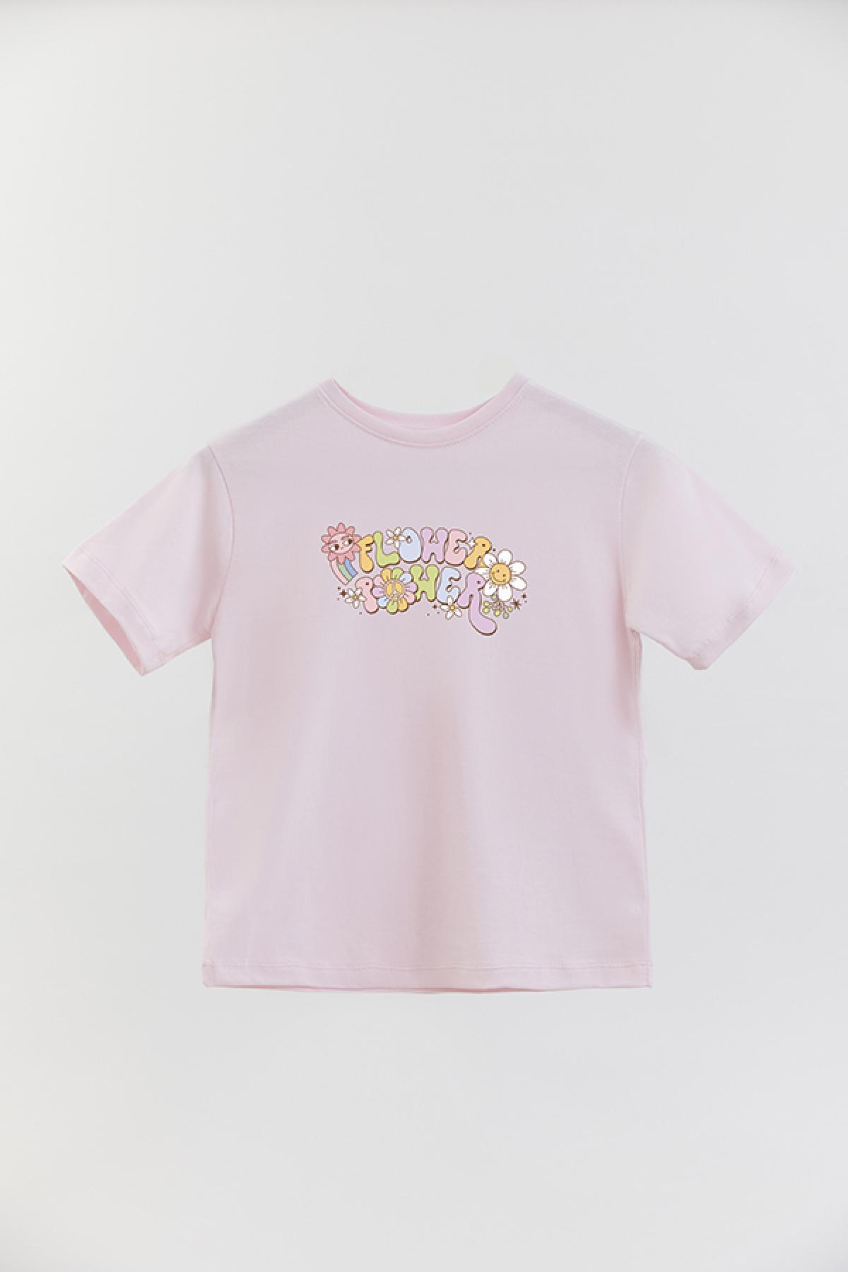 REMERA BASIC GIRL RT FLOWER POWER
