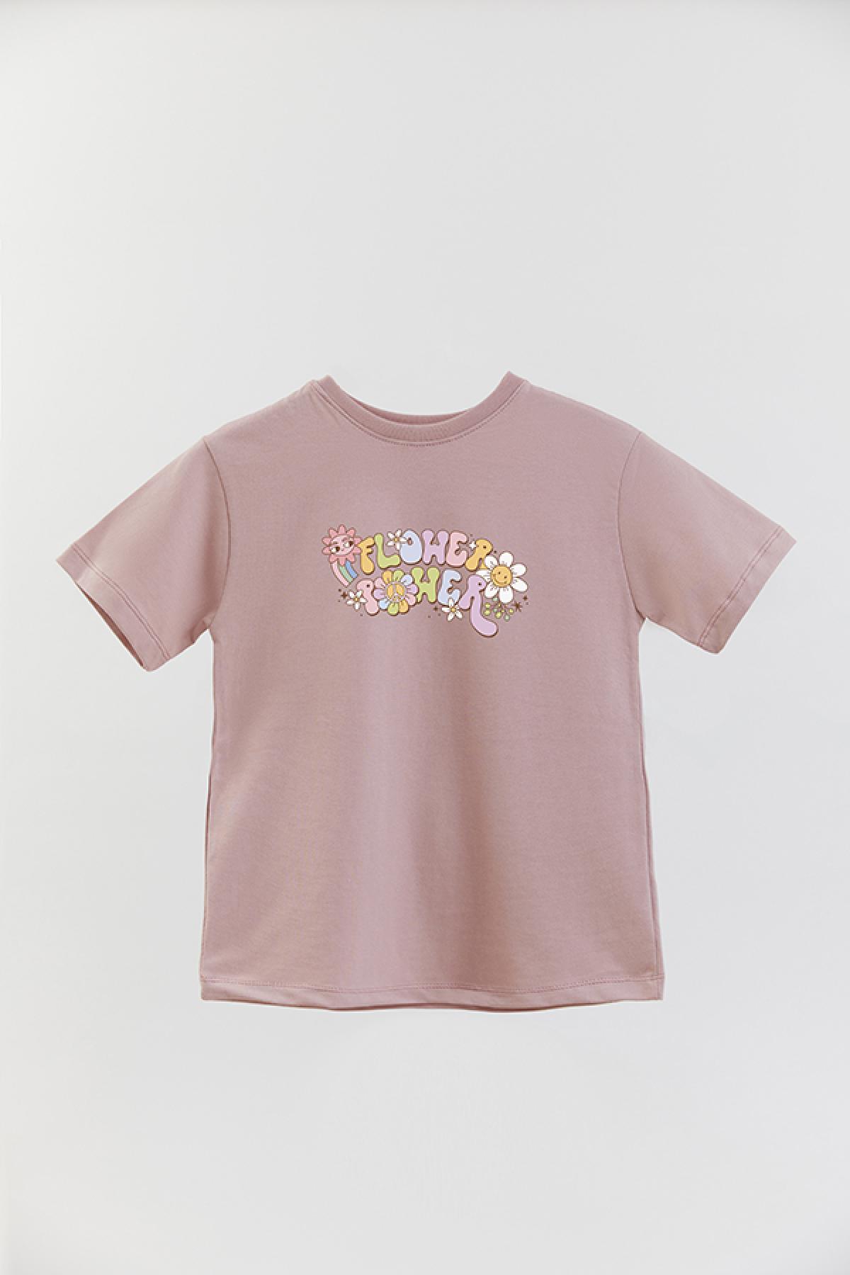 REMERA BASIC GIRL RT FLOWER POWER