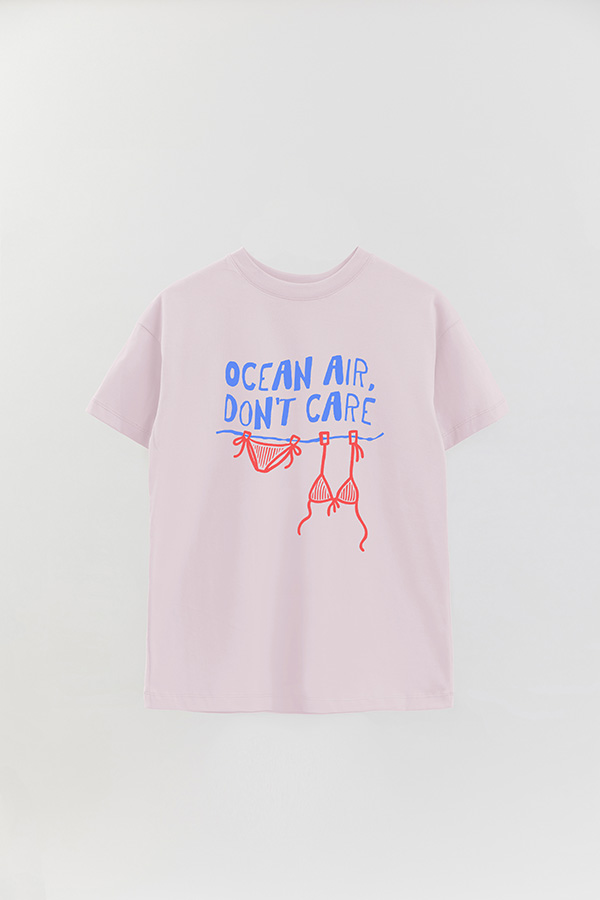 REMERA OVER ESTAMPADA OCEAN AIR, DON'T CARE